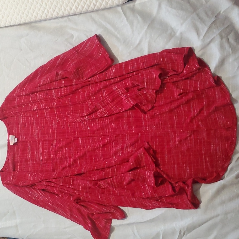 Red LulaRoe Cardigan Tote 3